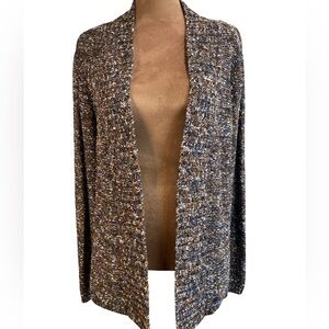 Coldwater Creek Earth Tone Cardigan Sweater | Size S (8) | Brown Blue Cream